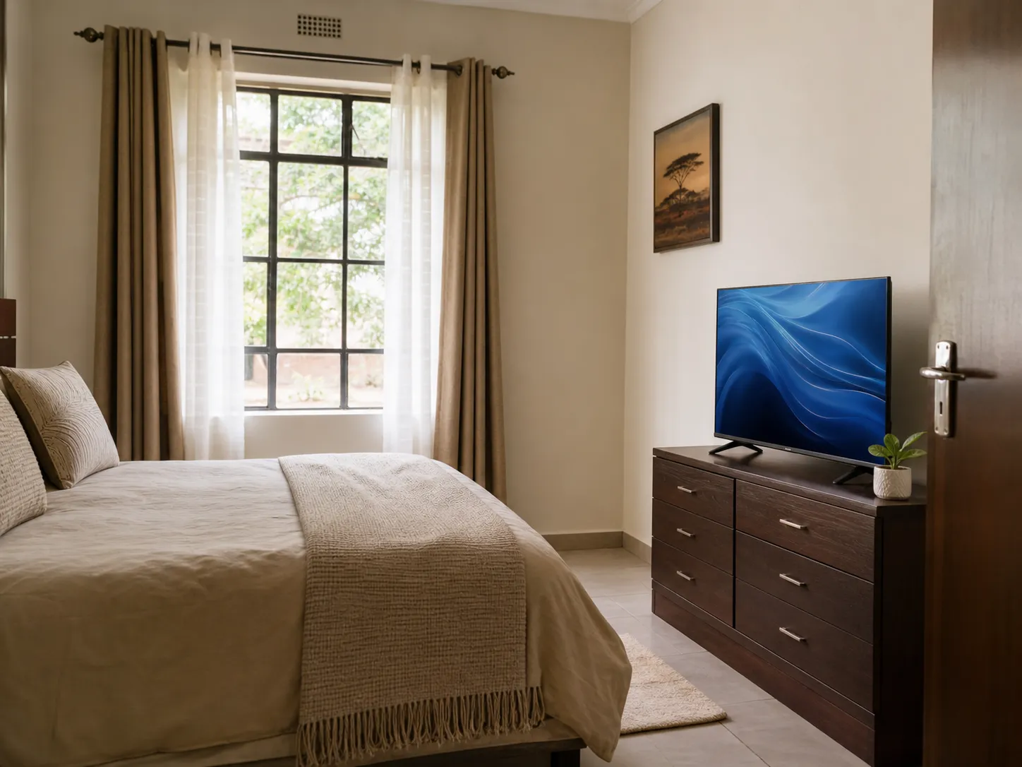 Bedroom · first home · compact space room example