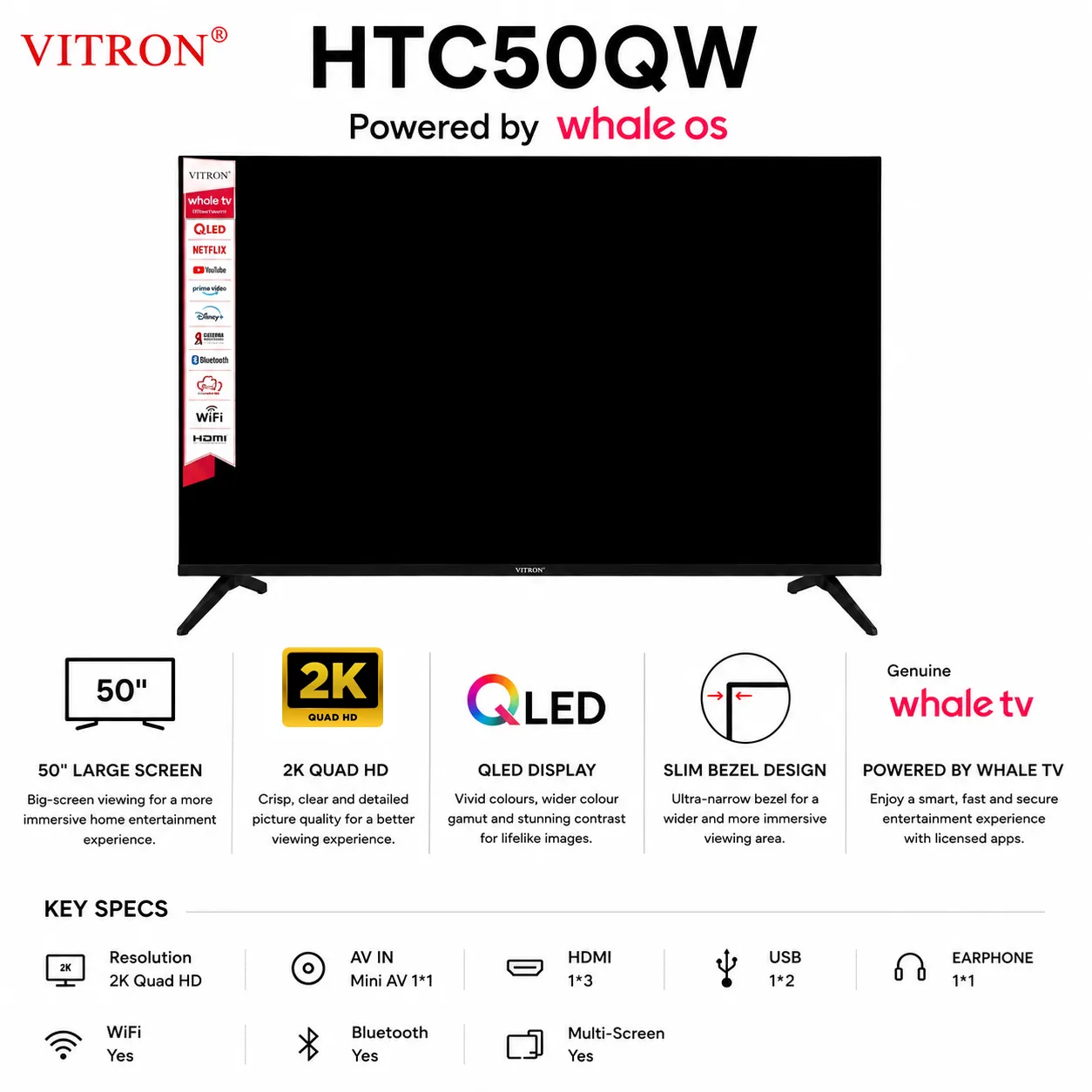 HTC50QW VITRON QLED Smart TV