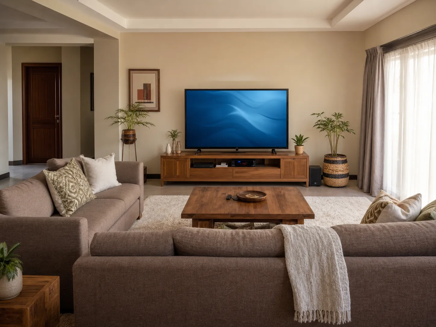 Large living room · immersive viewing room example