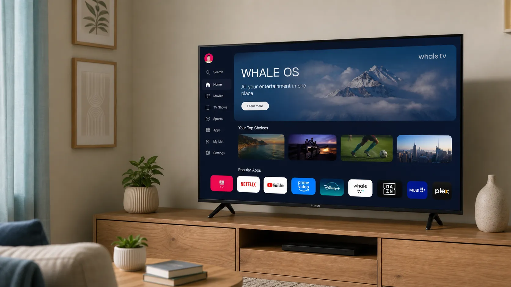 VITRON Smart TV in a modern living room